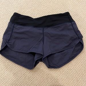 Speed Up Lined Short 2.5” - Purple Striped